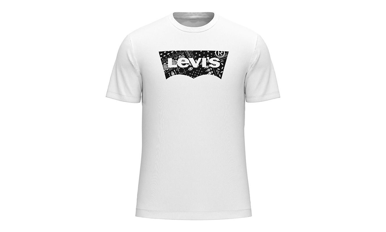 levis graphic crewneck tee filled bw white